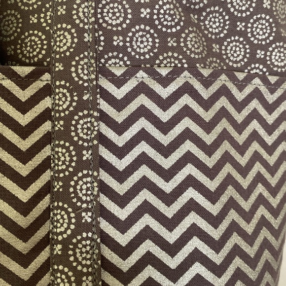 NWOT Handmade Zip Top Cotton Tote - Picture 6 of 16